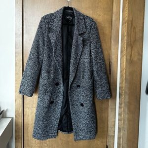 Black/white/grey Oversize over coat